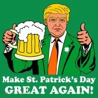 Donald Trump Make St. Patrick's Day Great Again Beer Drinking Sweatshirt thumb 3