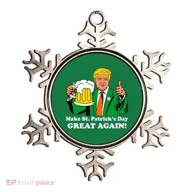 Donald Trump Make St. Patrick's Day Great Again Beer Drinking Ornament