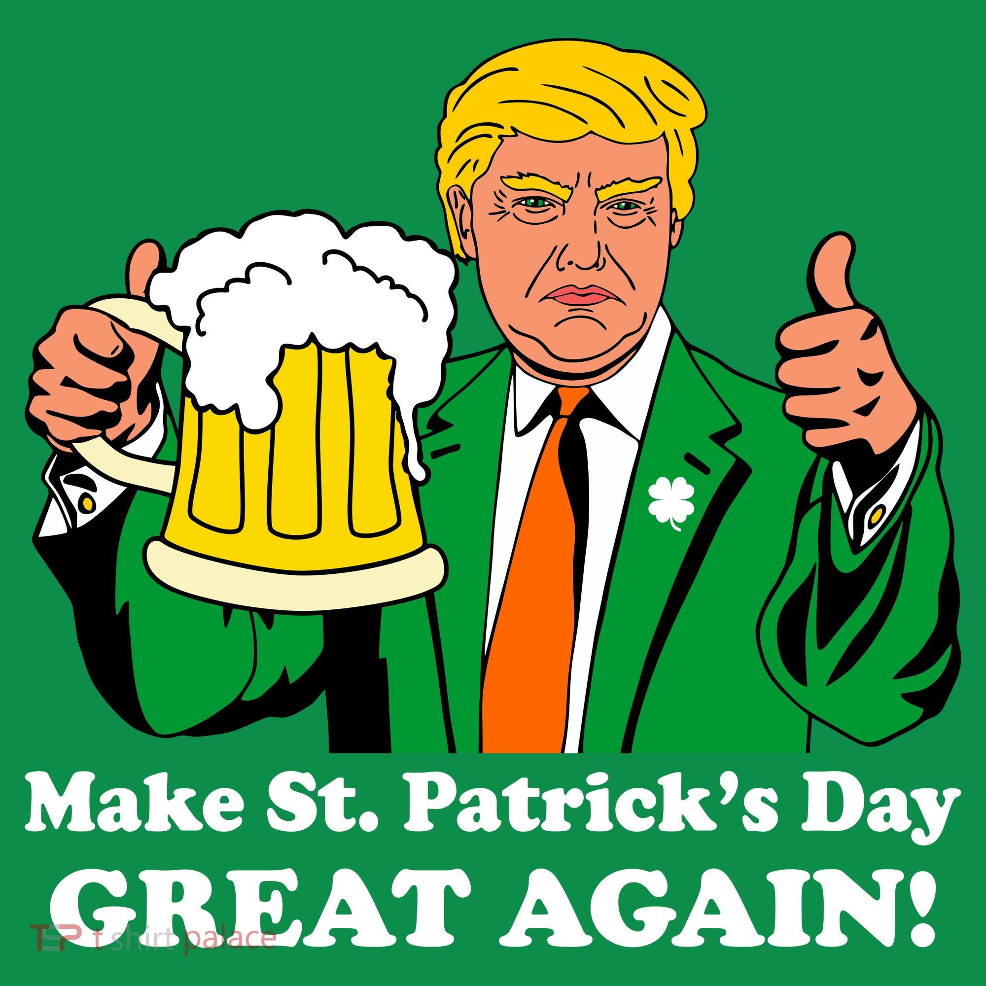 Donald Trump Make St. Patrick's Day Great Again Beer Drinking Women's Long Sleeve Shirt