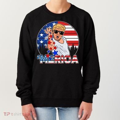 Donald Trump Merica Salt Bae Women's Sweatshirt