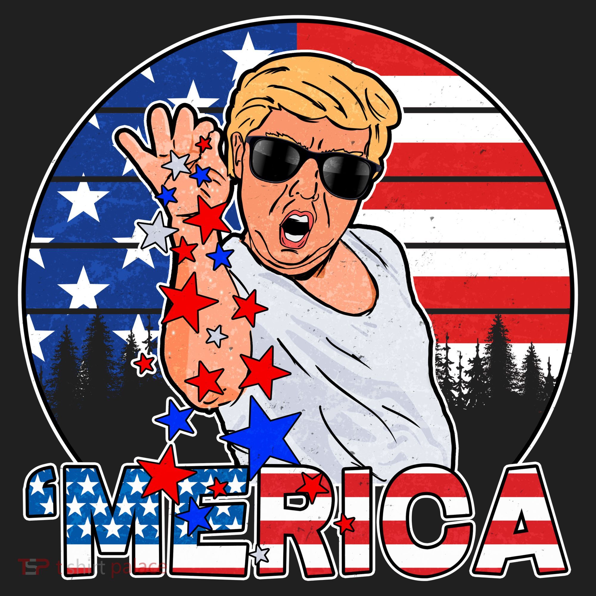 Donald Trump Merica Salt Bae Women's Sweatshirt