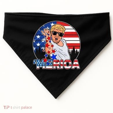Donald Trump Merica Salt Bae USA-Made Doggie Bandana