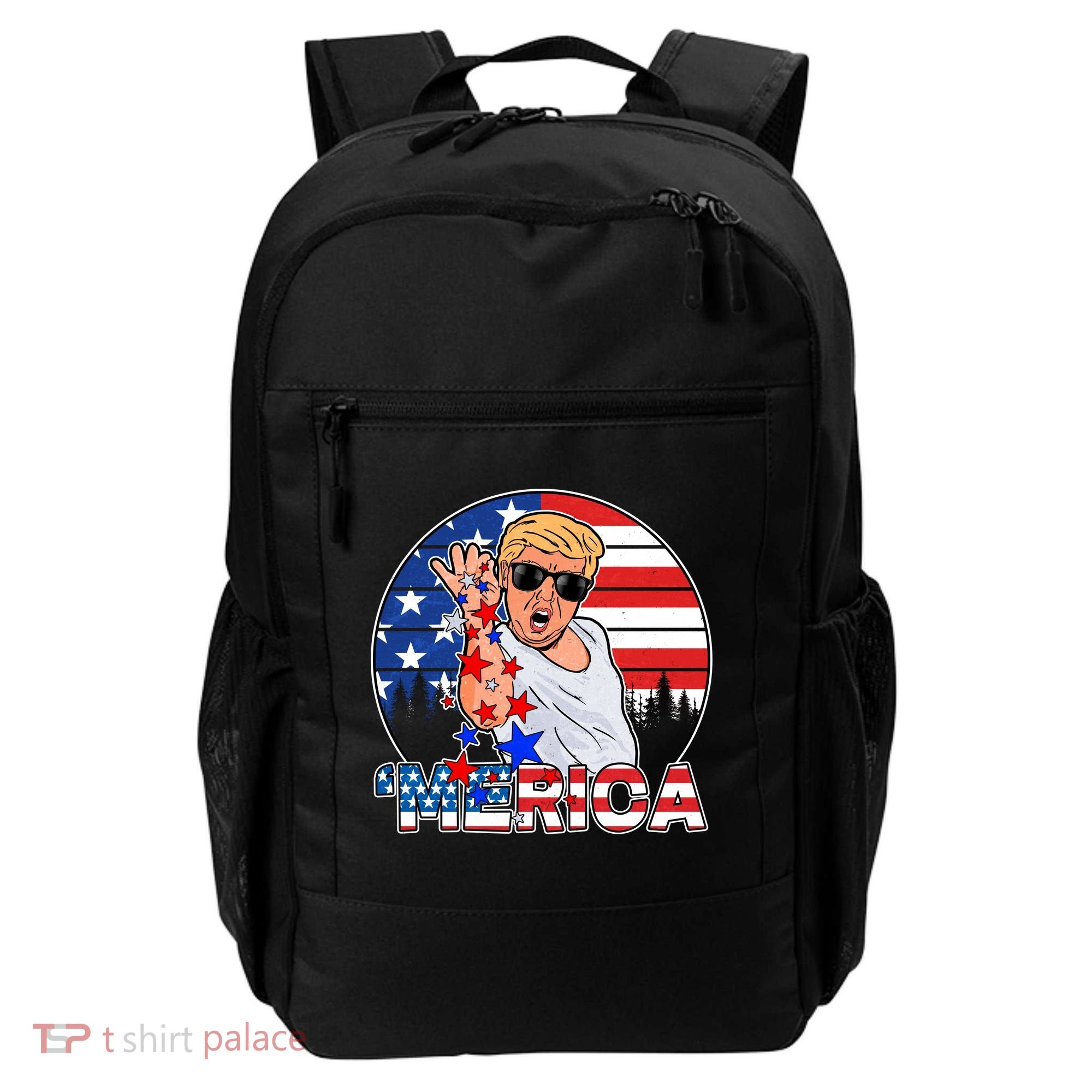 Donald Trump Merica Salt Bae Backpack