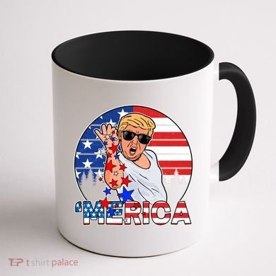 Donald Trump Merica Salt Bae Coffee Mug back