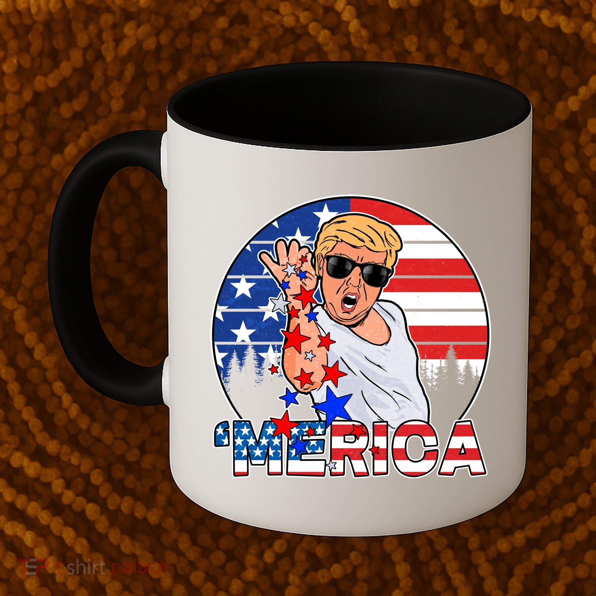 Donald Trump Merica Salt Bae Coffee Mug