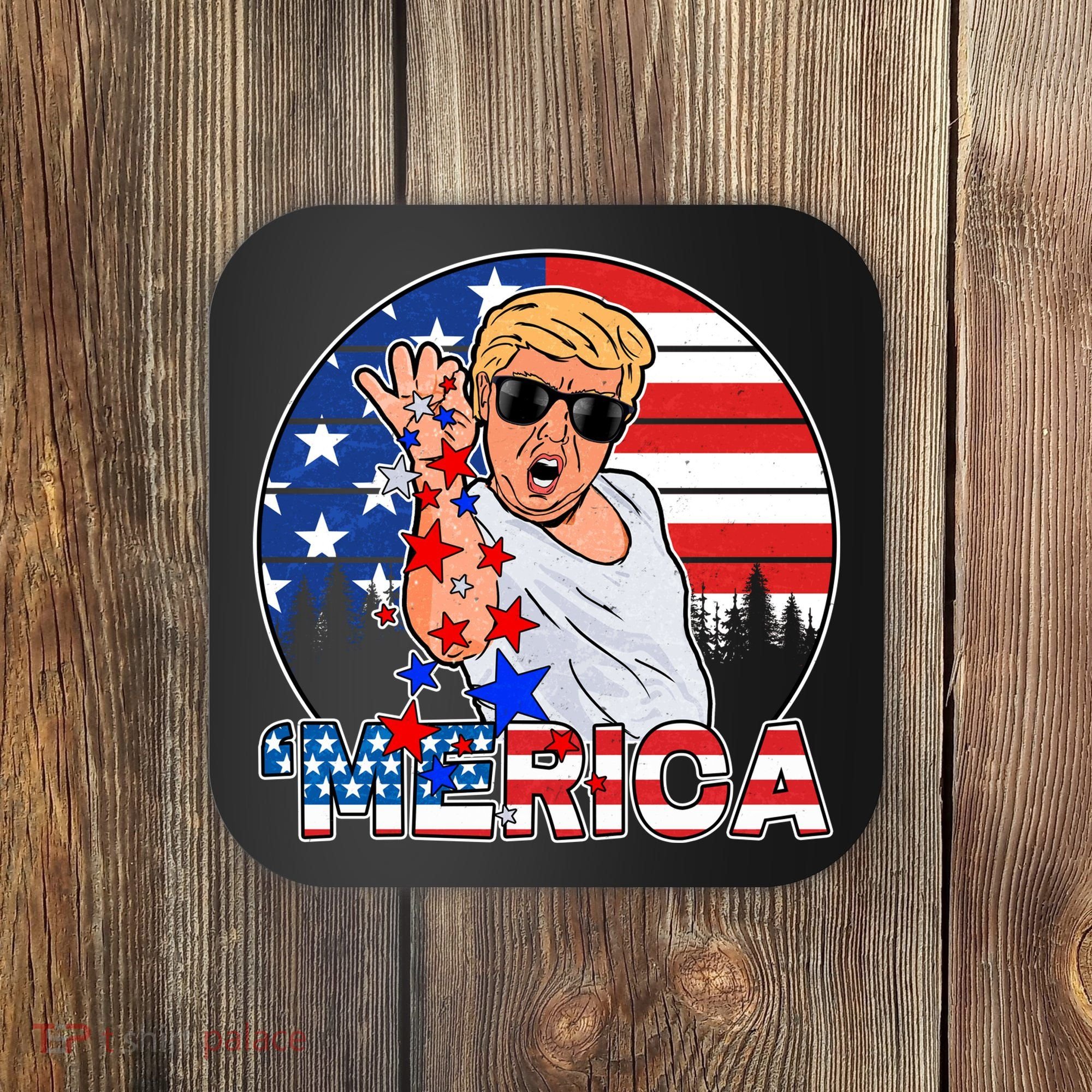 Donald Trump Merica Salt Bae Coaster