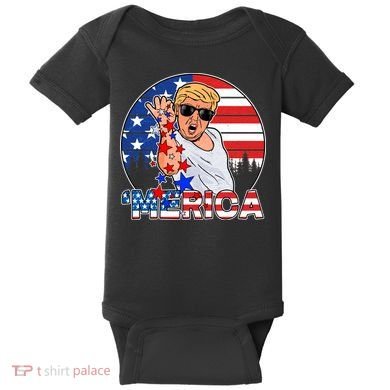 Donald Trump Merica Salt Bae Baby Bodysuit