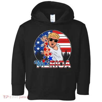 Donald Trump Merica Salt Bae Toddler Hoodie