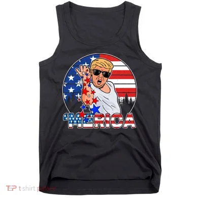 Donald Trump Merica Salt Bae Tank Top