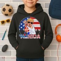Donald Trump Merica Salt Bae Kids Hoodie thumb 2