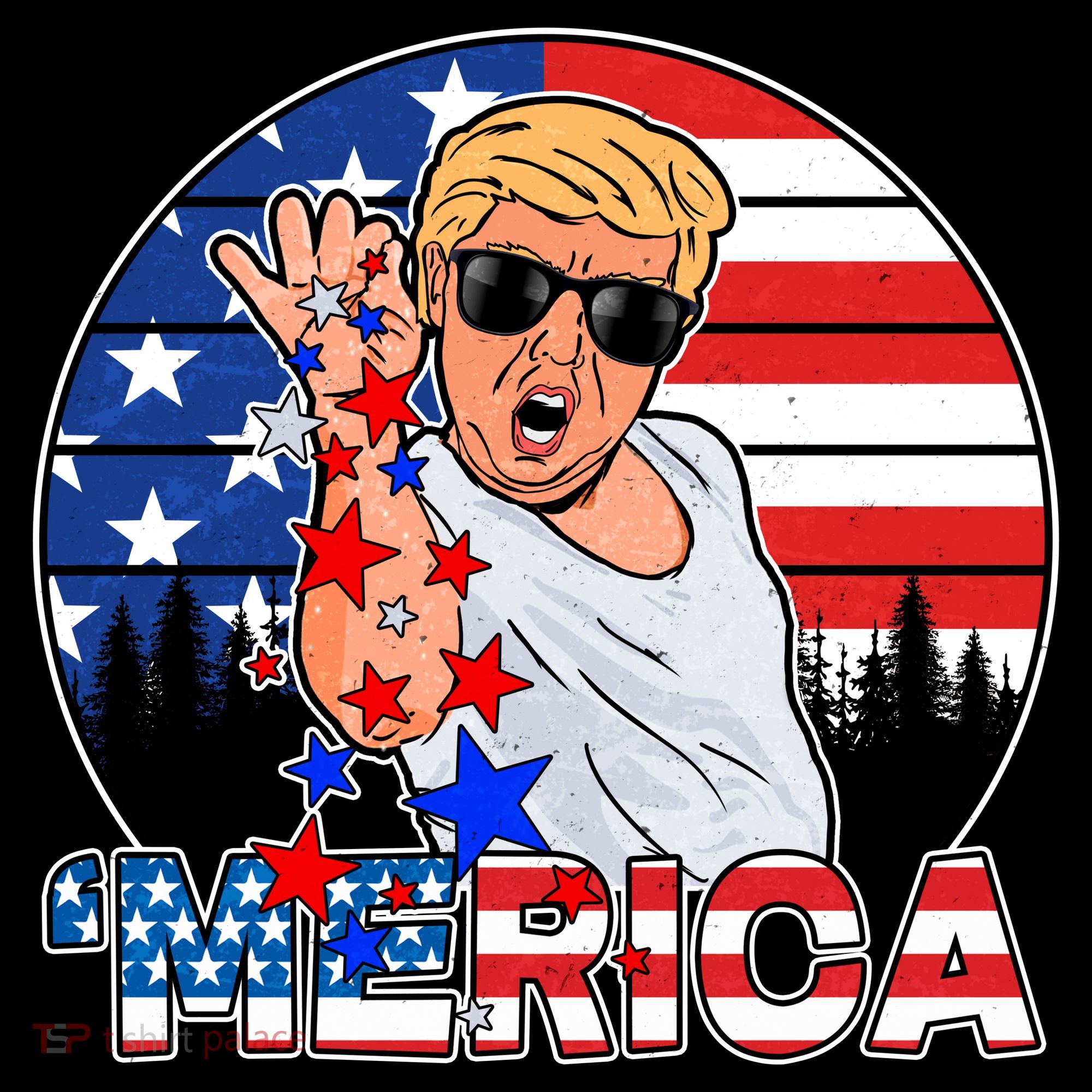 Donald Trump Merica Salt Bae Kids Hoodie