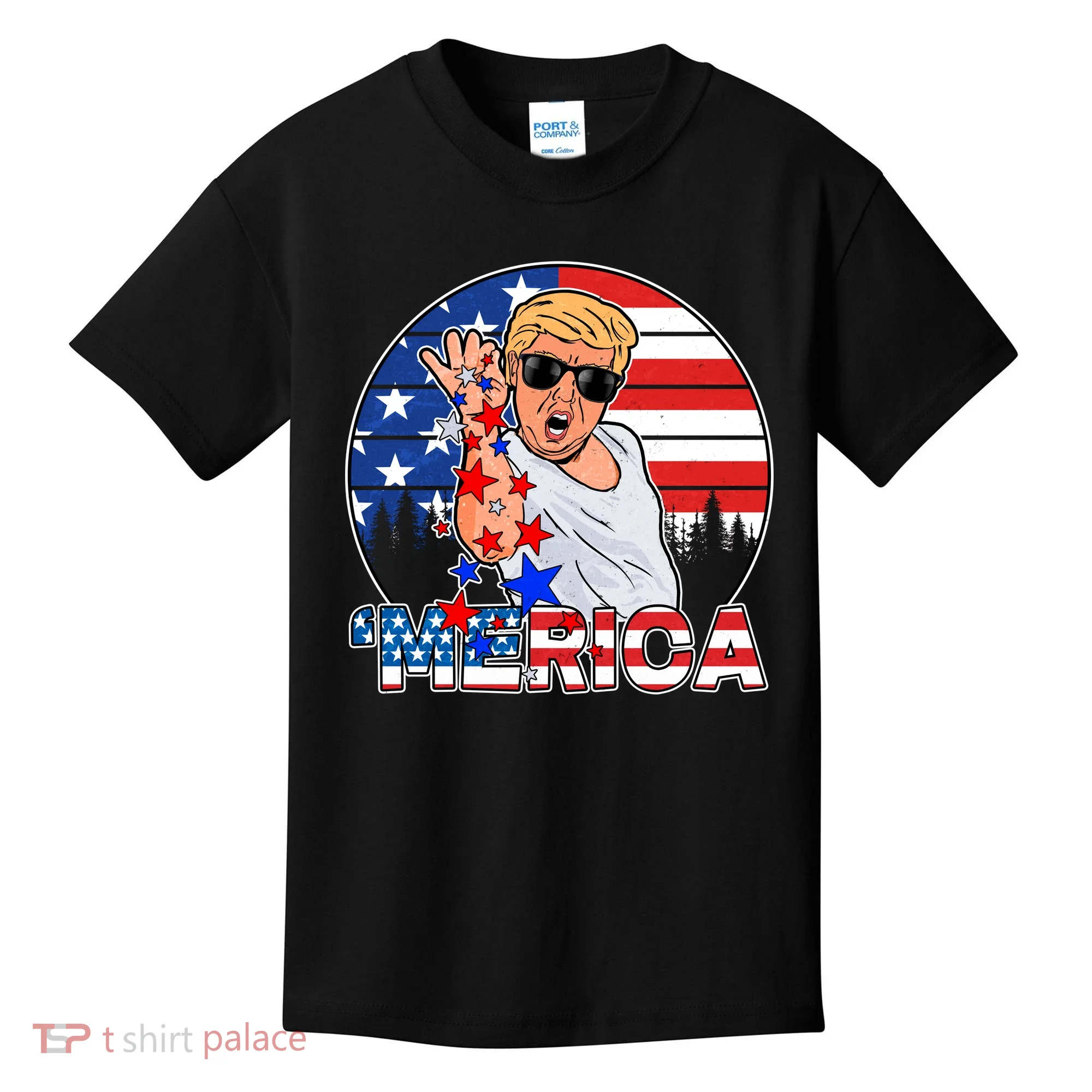 Donald Trump Merica Salt Bae Kids T-Shirt