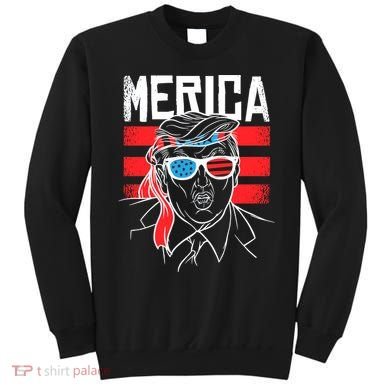 Donald Trump Merica USA Flag America Sweatshirt