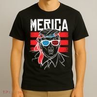 Donald Trump Merica USA Flag America T-Shirt thumb 3