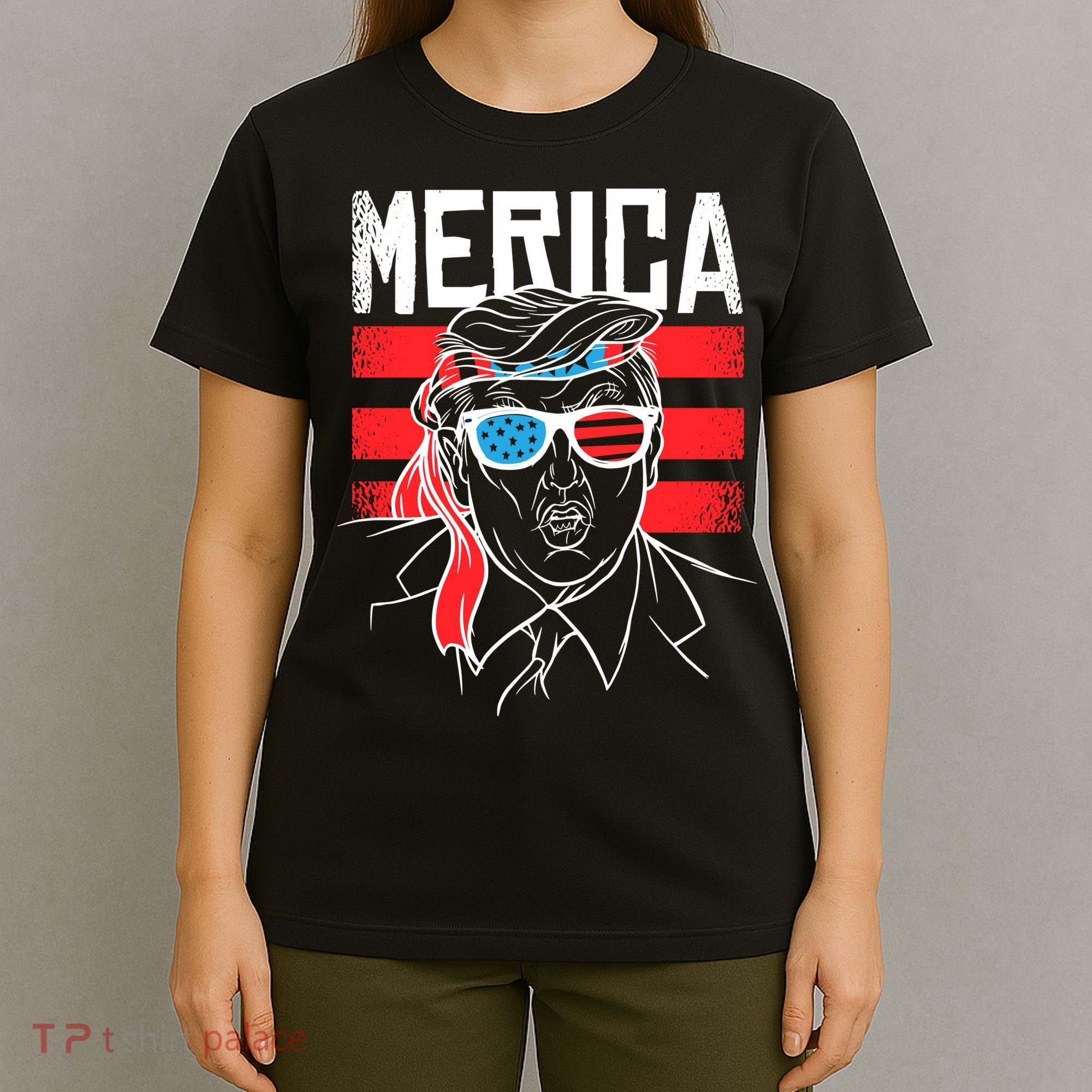 Donald Trump Merica USA Flag America T-Shirt