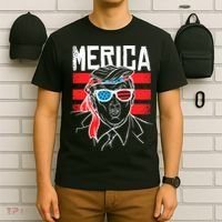 Donald Trump Merica USA Flag America T-Shirt thumb 6