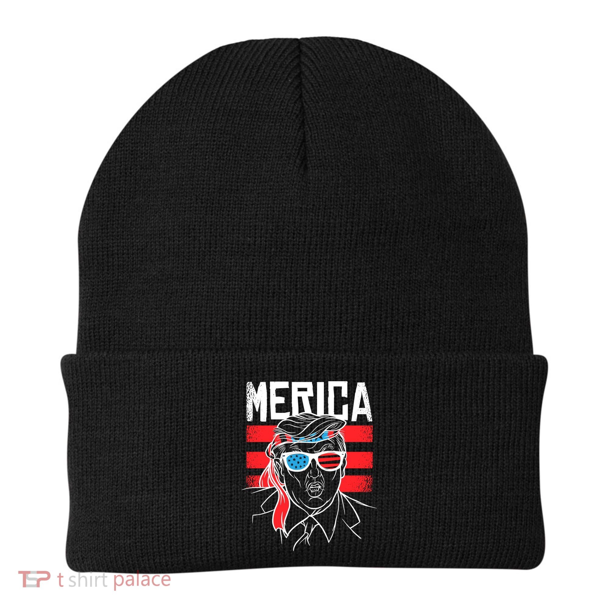 Donald Trump Merica USA Flag America Beanie
