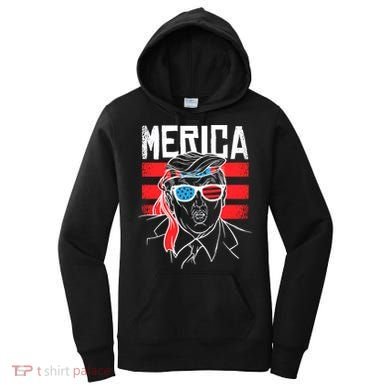 Donald Trump Merica USA Flag America Women's Hoodie
