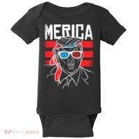 Donald Trump Merica USA Flag America Baby Bodysuit thumb 0