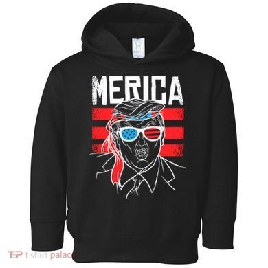 Donald Trump Merica USA Flag America Toddler Hoodie