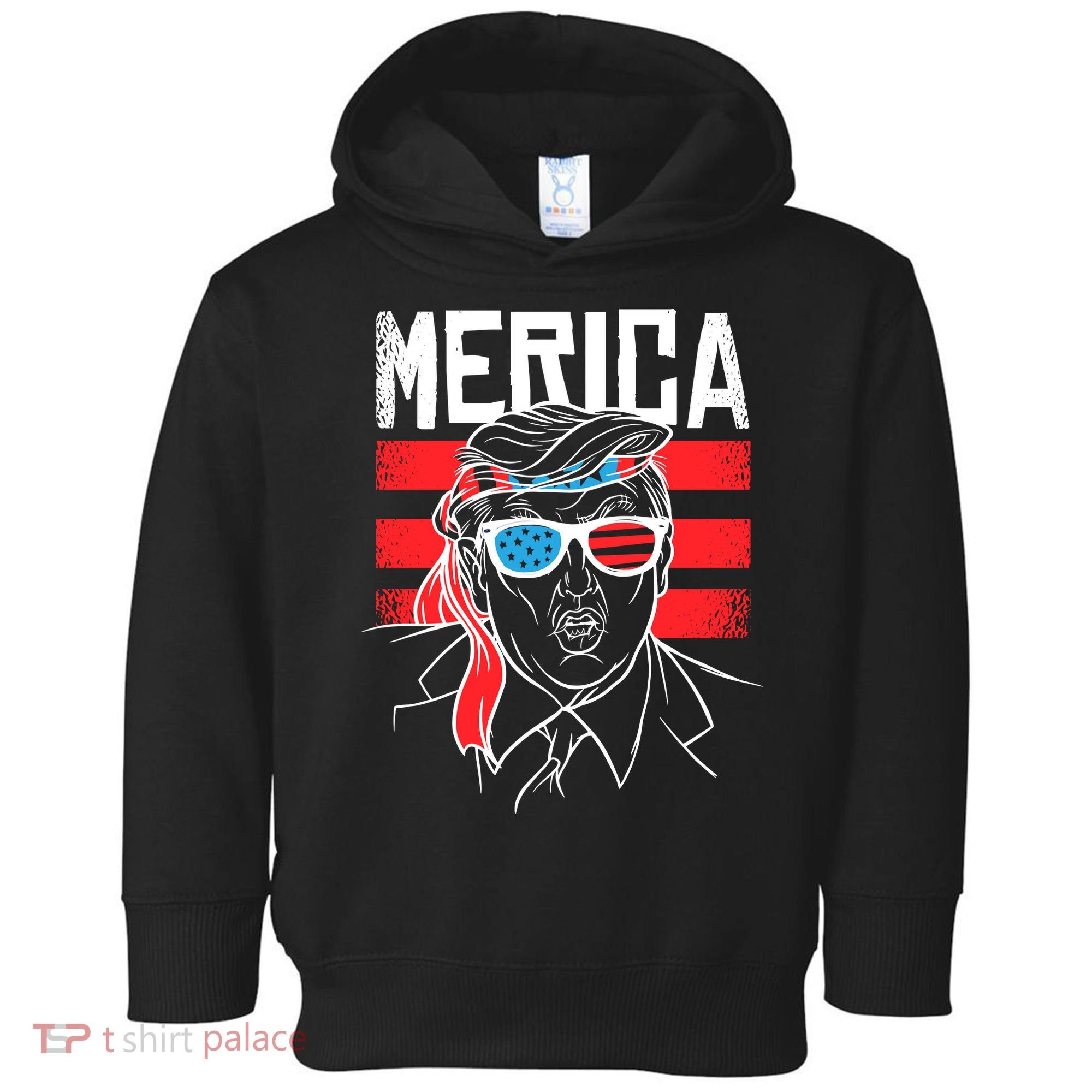 Donald Trump Merica USA Flag America Toddler Hoodie