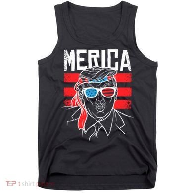 Donald Trump Merica USA Flag America Tank Top