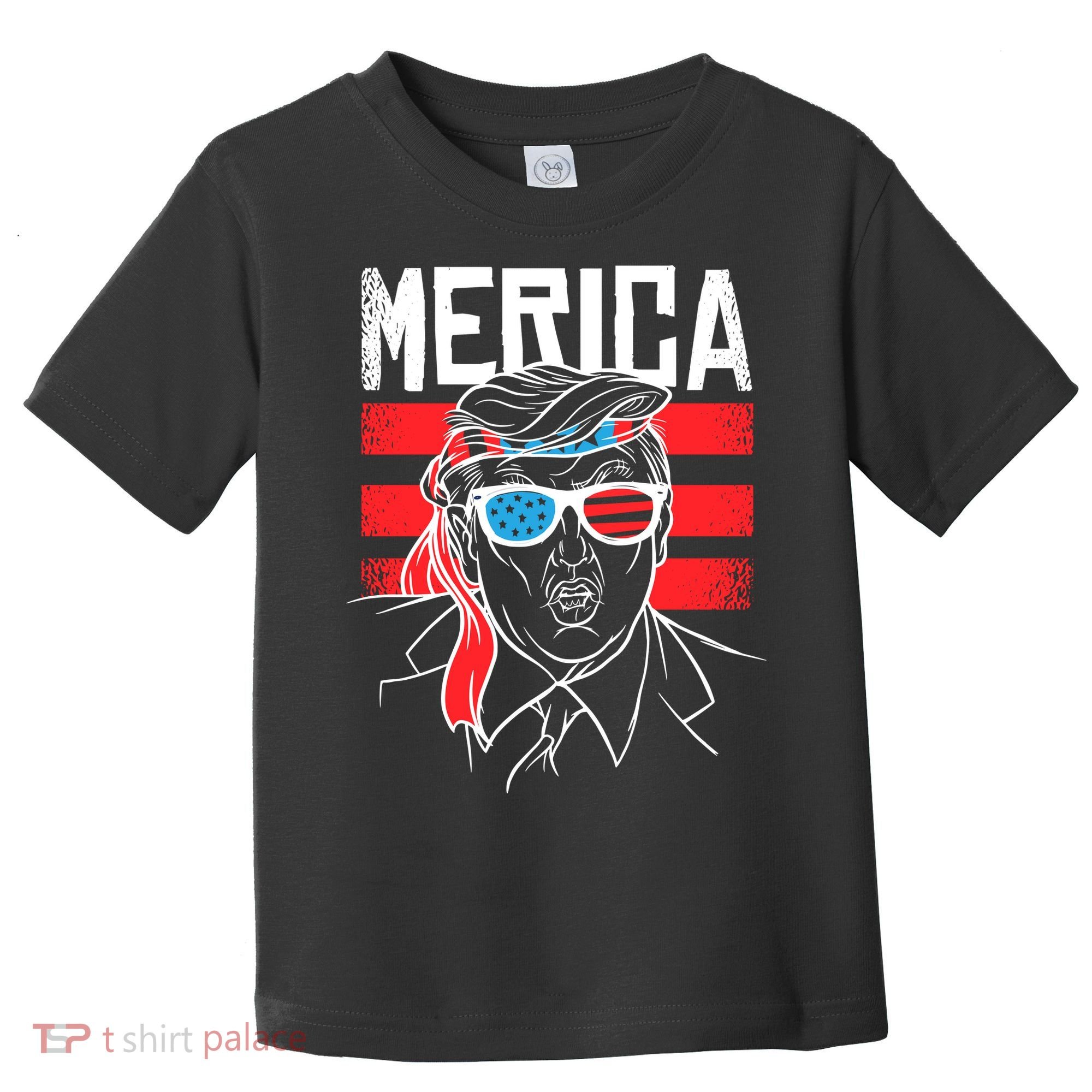 Donald Trump Merica USA Flag America Toddler T-Shirt