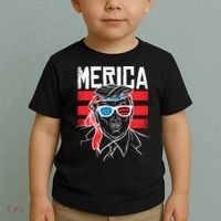 Donald Trump Merica USA Flag America Toddler T-Shirt thumb 2