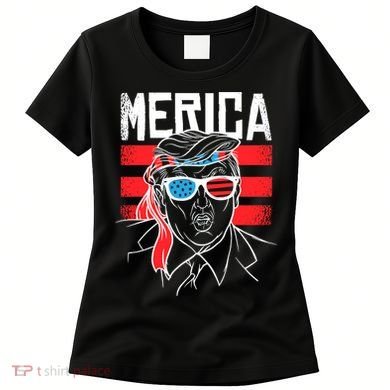 Donald Trump Merica USA Flag America Women's T-Shirt