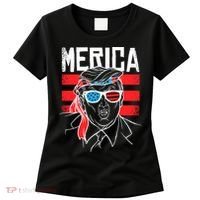Donald Trump Merica USA Flag America Women's T-Shirt thumb 0