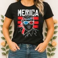 Donald Trump Merica USA Flag America Women's T-Shirt thumb 2