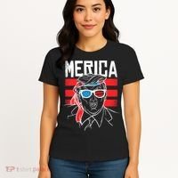Donald Trump Merica USA Flag America Women's T-Shirt thumb 4
