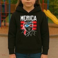 Donald Trump Merica USA Flag America Kids Hoodie thumb 3
