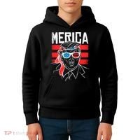 Donald Trump Merica USA Flag America Kids Hoodie thumb 4