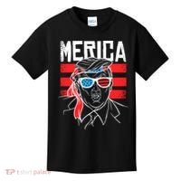 Donald Trump Merica USA Flag America Kids T-Shirt thumb 0