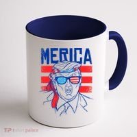 Donald Trump Merica USA Flag America Coffee Mug thumb 1