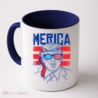 Donald Trump Merica USA Flag America Coffee Mug thumb 0