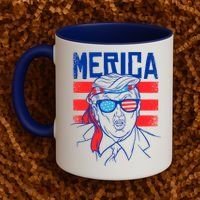 Donald Trump Merica USA Flag America Coffee Mug thumb 2