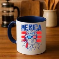 Donald Trump Merica USA Flag America Coffee Mug thumb 4