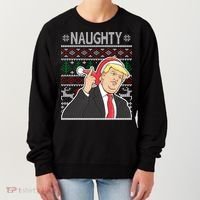 Donald Trump Naughty Ugly Christmas Women's Sweatshirt thumb 0