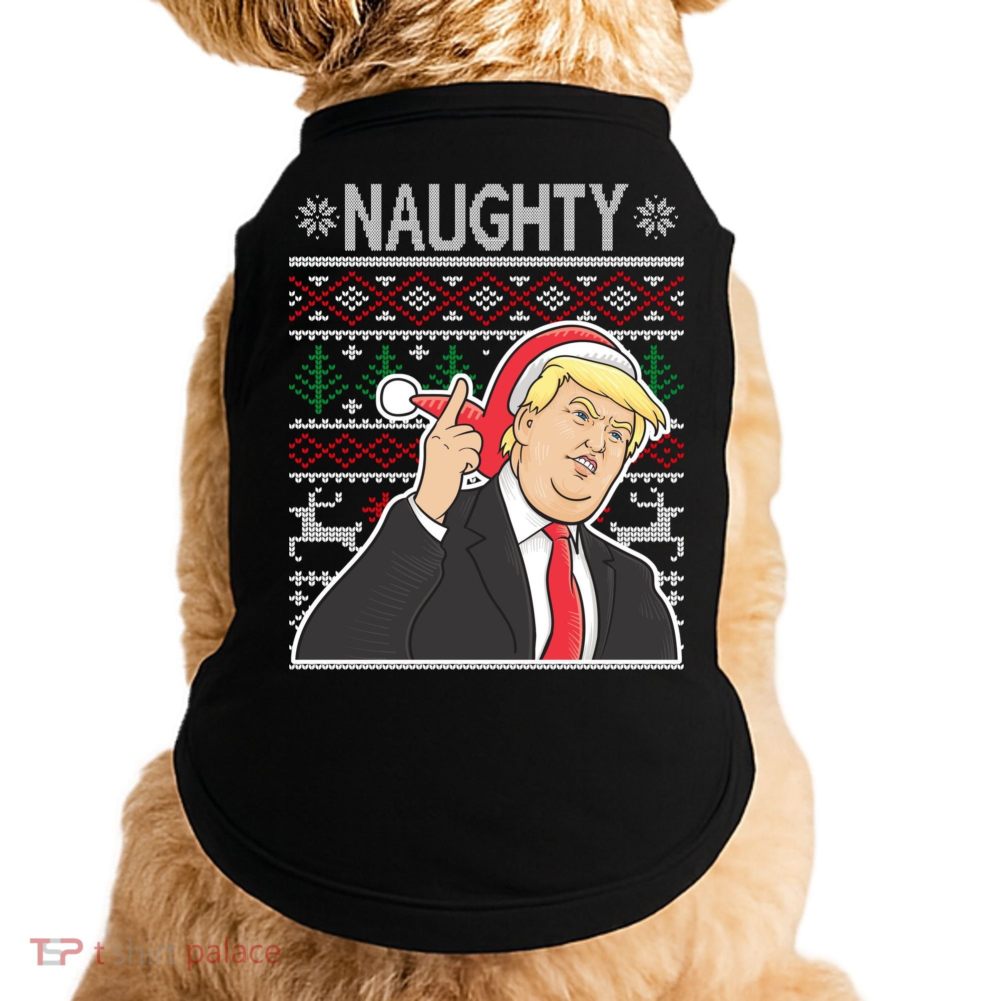 Donald Trump Naughty Ugly Christmas Doggie Tank