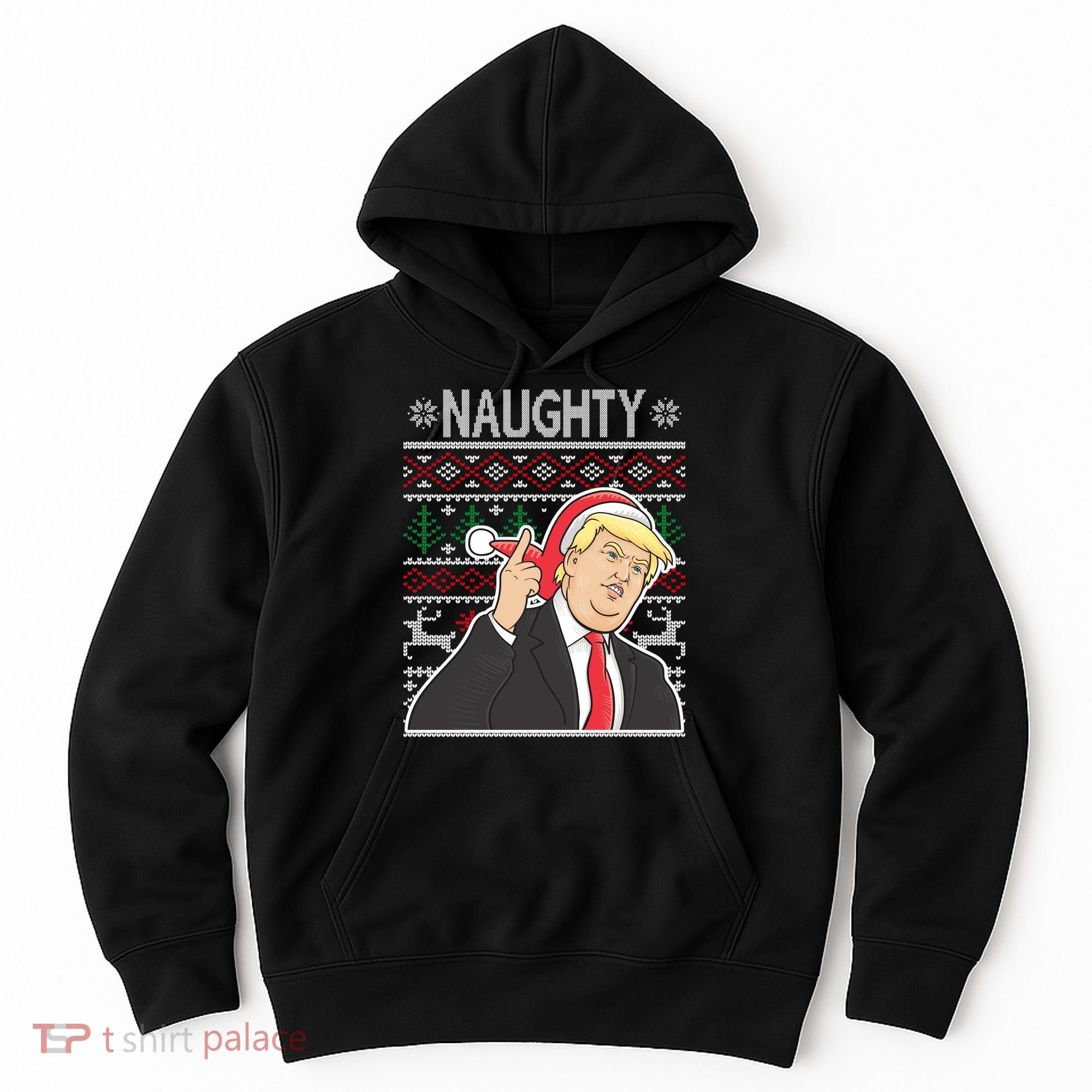 Donald Trump Naughty Ugly Christmas Hoodie