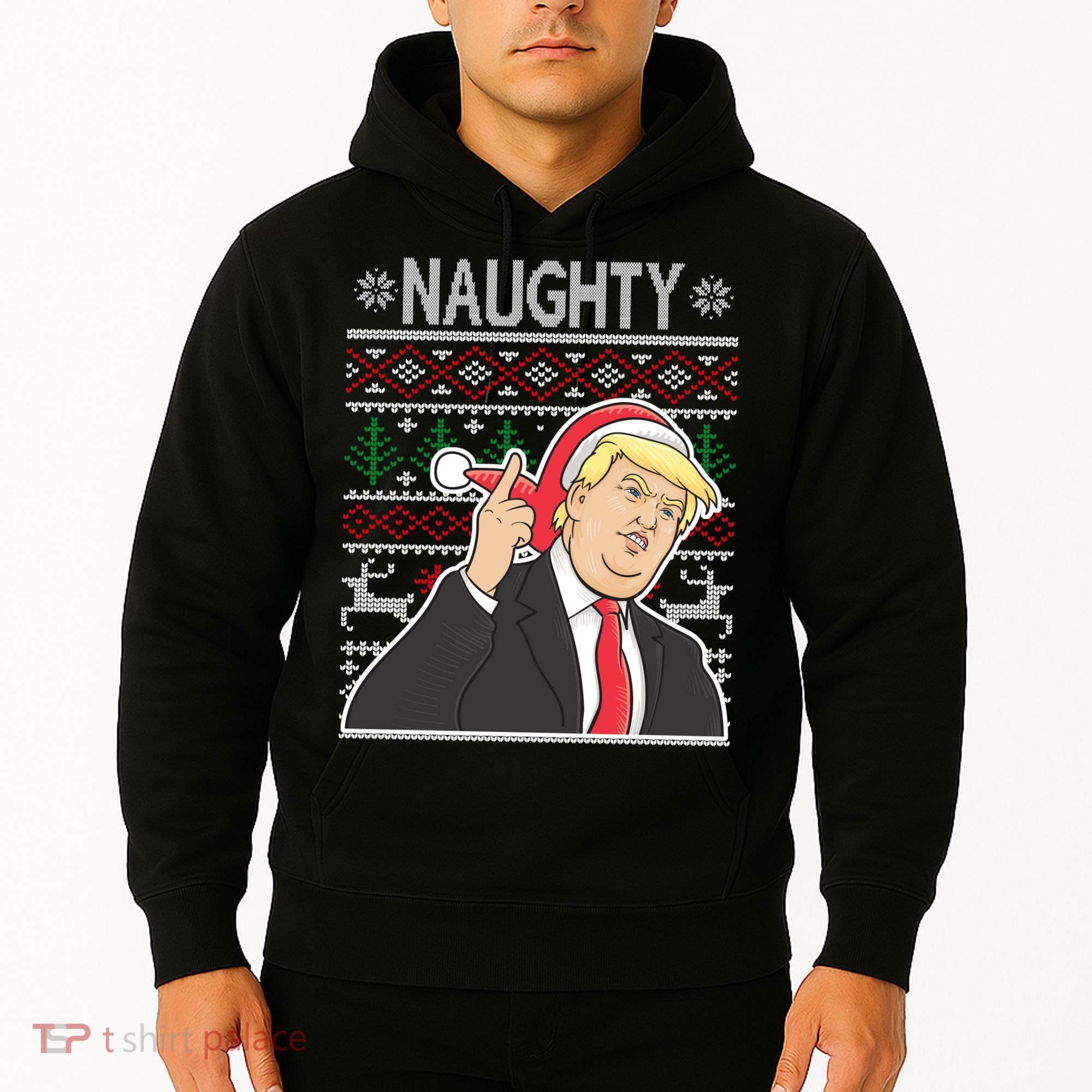 Donald Trump Naughty Ugly Christmas Hoodie