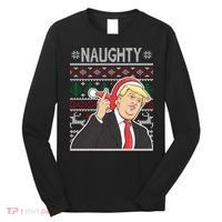 Donald Trump Naughty Ugly Christmas Long Sleeve Shirt thumb 0
