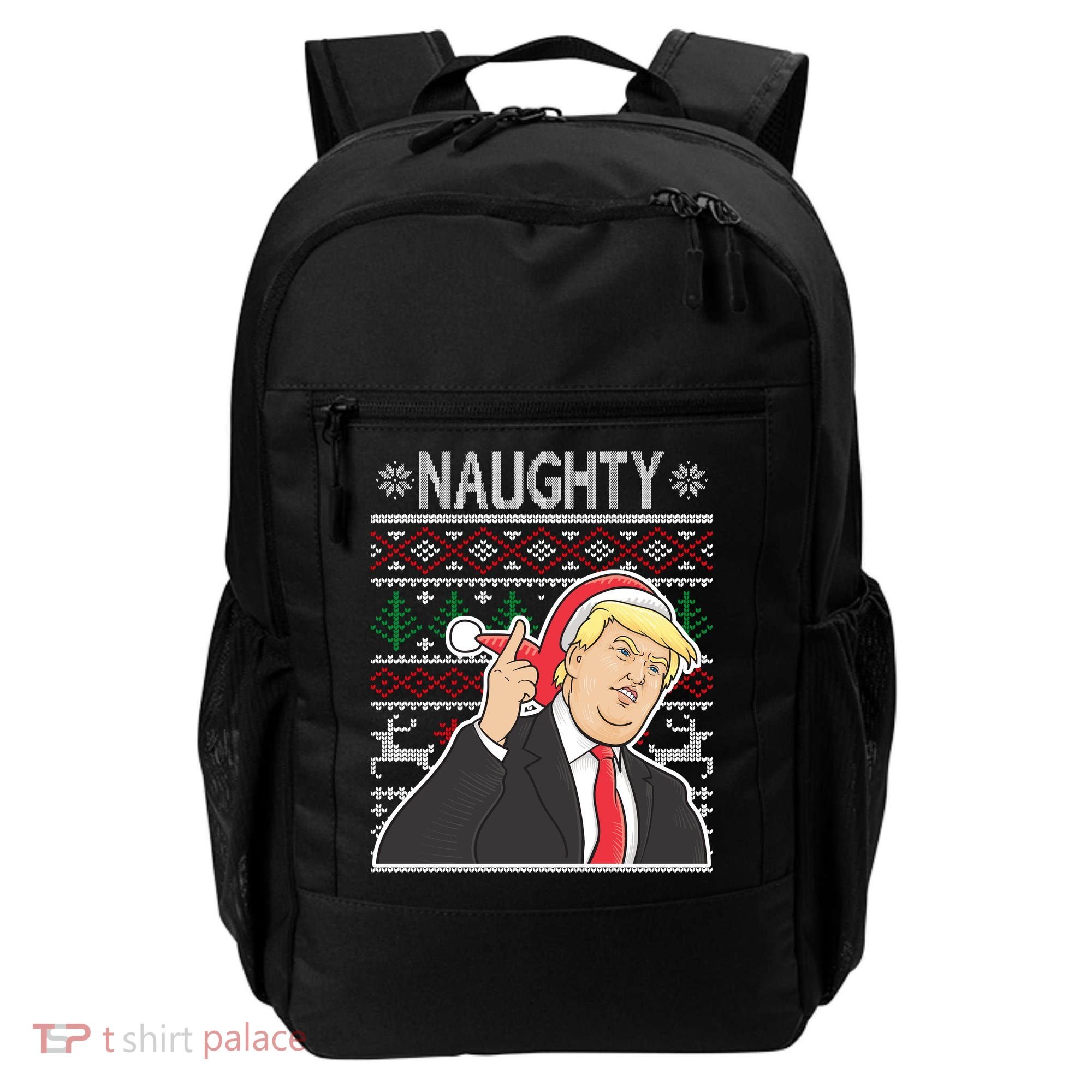 Donald Trump Naughty Ugly Christmas Backpack