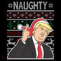 Donald Trump Naughty Ugly Christmas Women's Hoodie thumb 2