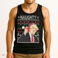 Donald Trump Naughty Ugly Christmas Tank Top thumb 3