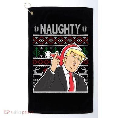Donald Trump Naughty Ugly Christmas Golf Towel