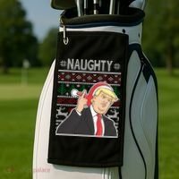 Donald Trump Naughty Ugly Christmas Golf Towel thumb 2