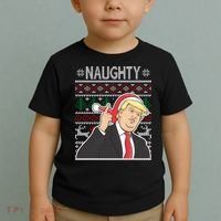 Donald Trump Naughty Ugly Christmas Toddler T-Shirt thumb 2